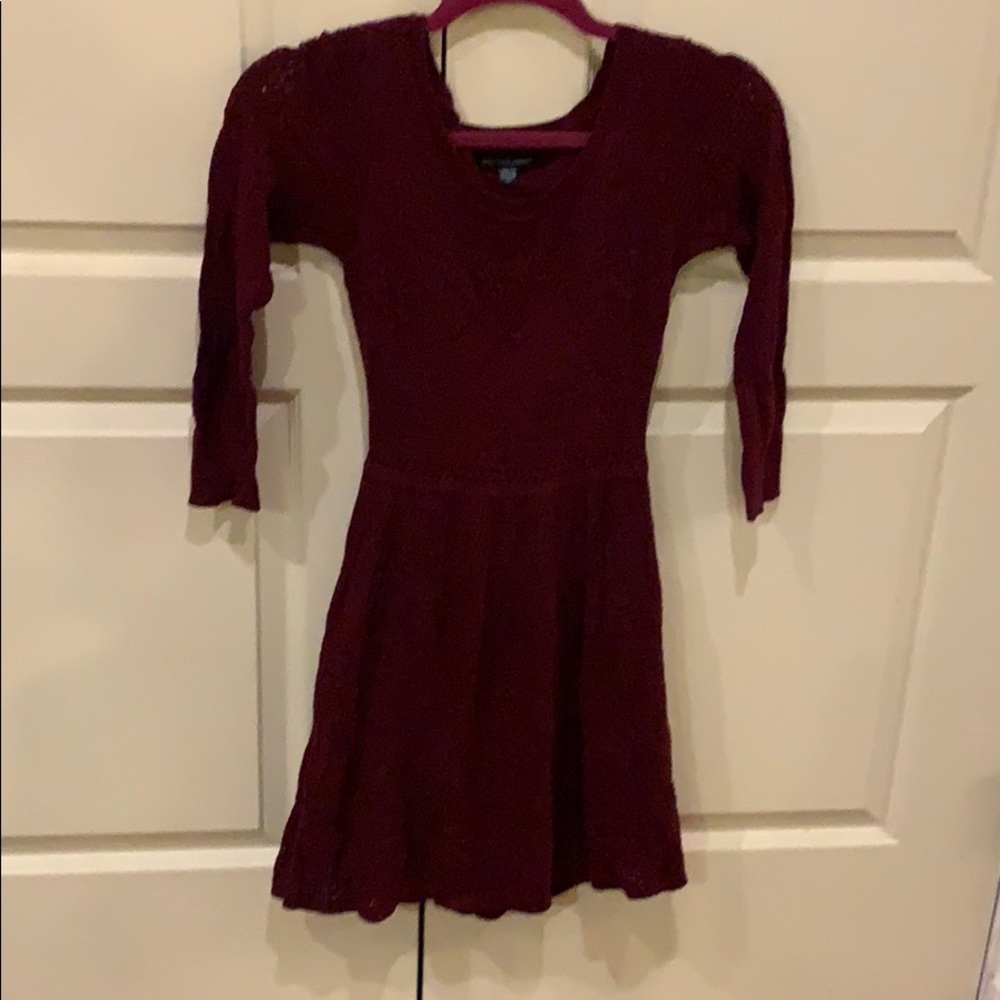 Red sweater dress